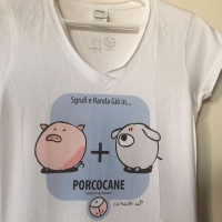 T-shirt Donna PORCOCANE, i Tettini®.